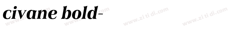 civane bold字体转换